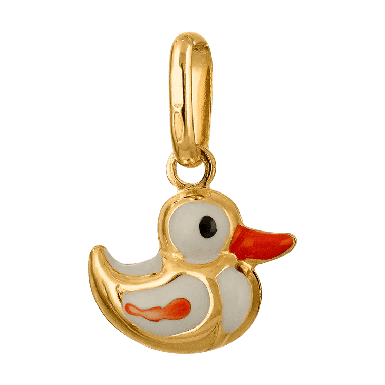 Hängsmycke söt liten anka i 18k guld