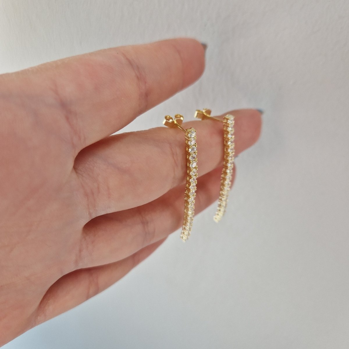 Silver örhängen 18k guldpläterade