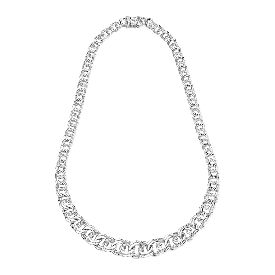 Planetys   Bismarck ketting diamant geslepen 925 sterling zilver gerhodineerd ketting   halsketting   2,4 mm breedte verschillende lengtes: 40 45 50 55 60 65 70 cm, 70 cm, Sterling zilver, Geen