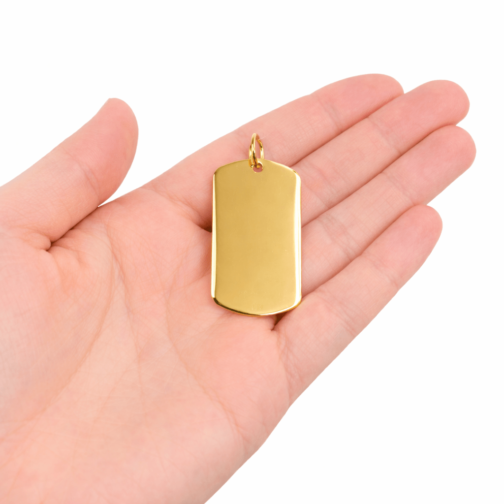 Bricka 19x33x1mm 925 Förgyllt Silver