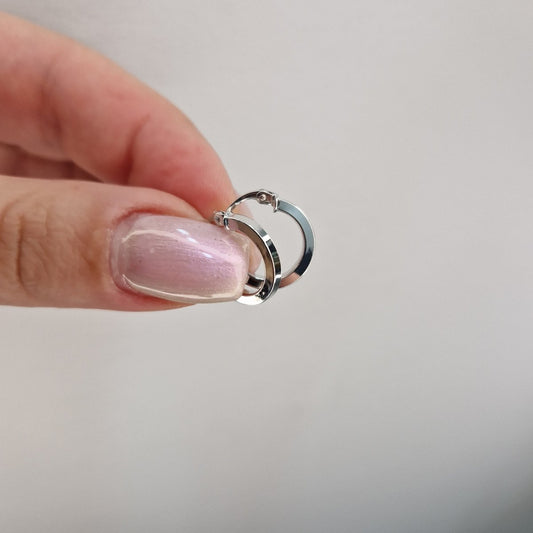 Creoler fyrkantiga 18k vitguld