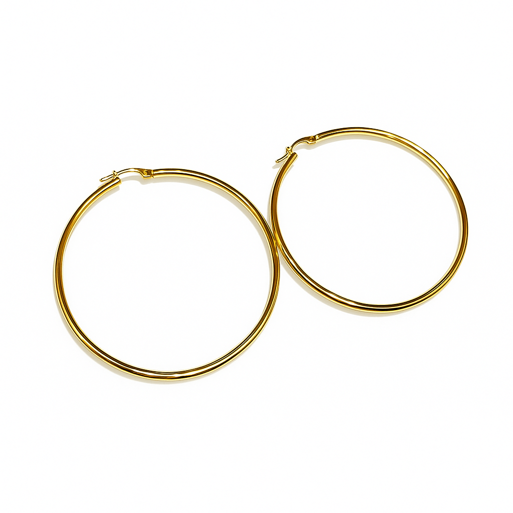 Creoler stora 18k guld