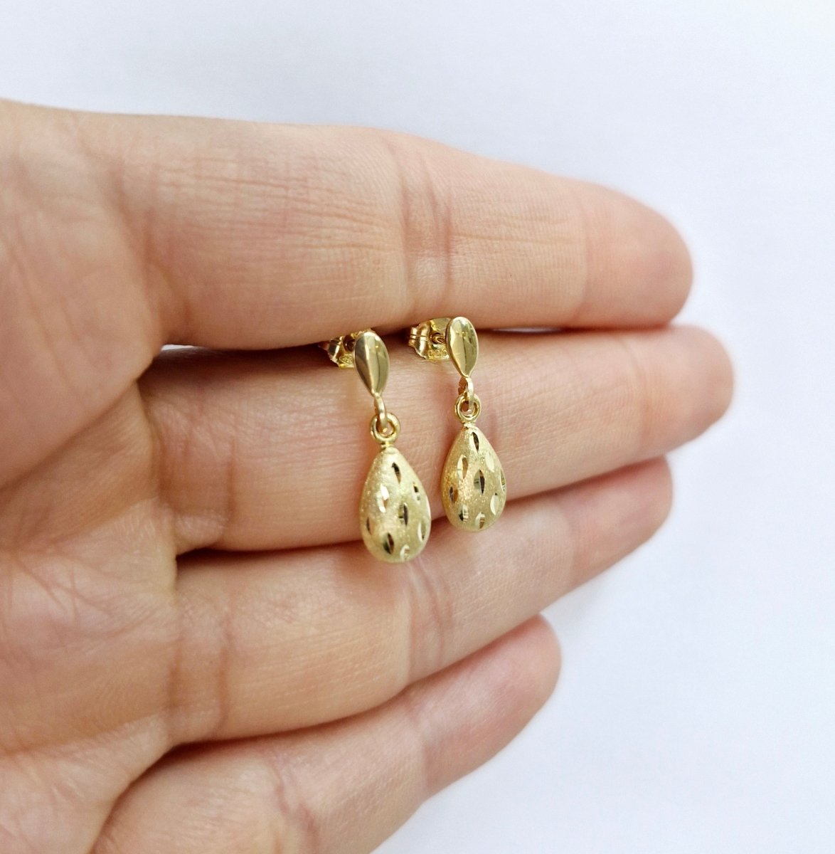 Dropp-formade Örhängen 18K Guld