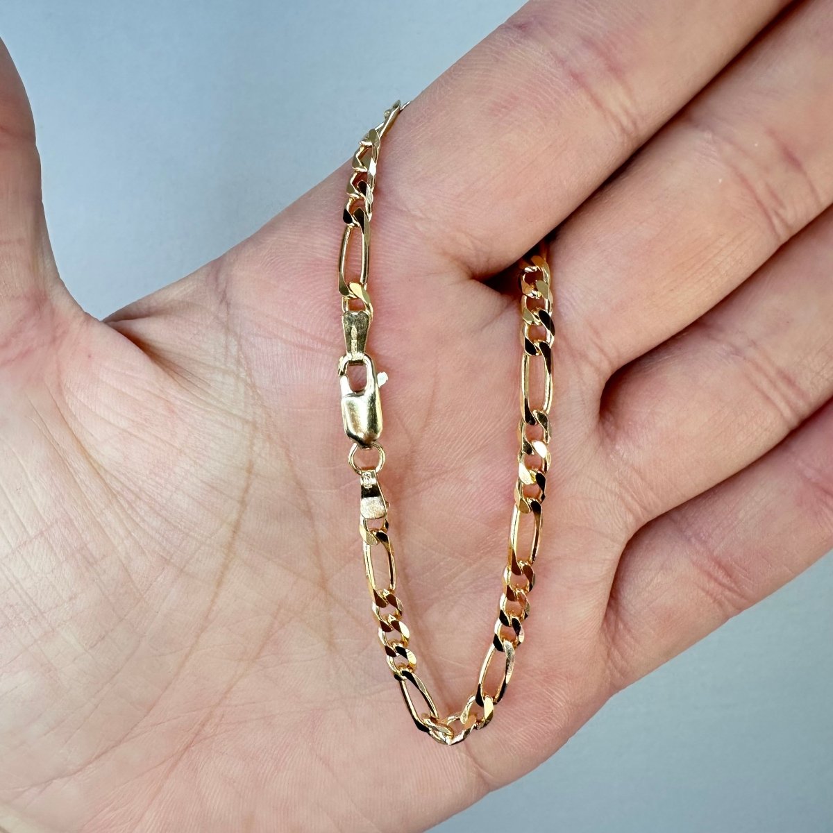 Figaro armband 18k guld 3,9mm