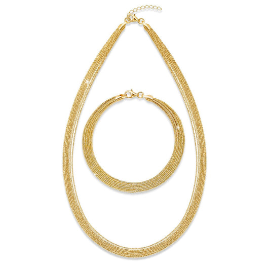 Förgyllt sterling silver set Emma