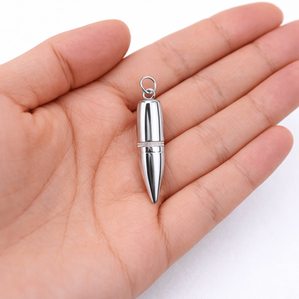 Massivt hängsmycke Gevärskula sterling silver