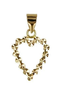 Guldhänge 18k - Mönstrat ihåligt hjärta