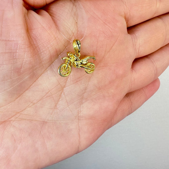 Hängsmycke motocross guldpläterad
