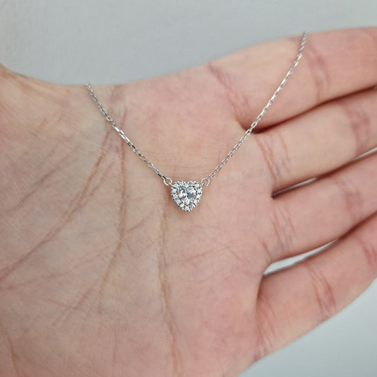 Hjärta carmose 18k vitguld