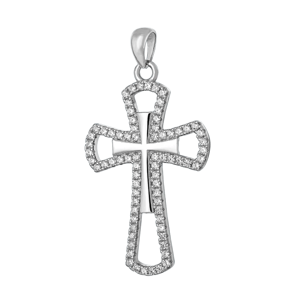 Kors med fin design i äkta silver