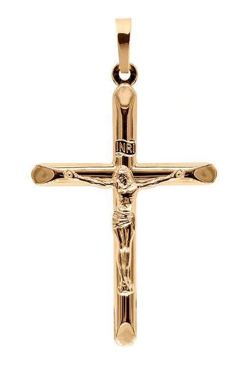 Kors med Jesus på i 18k guld