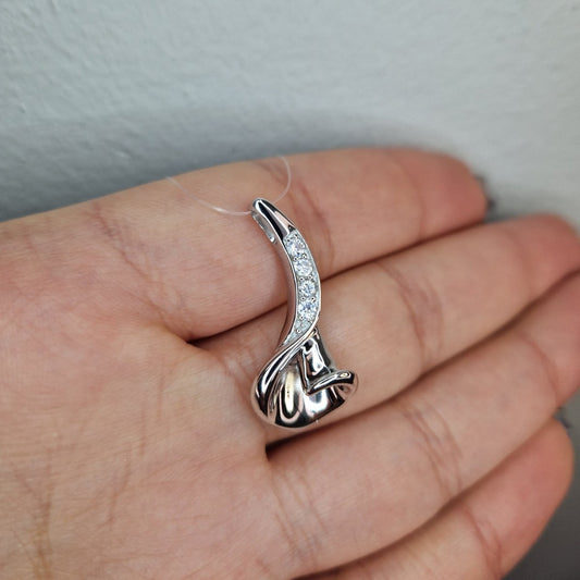 Hängsmycke ros med stenar