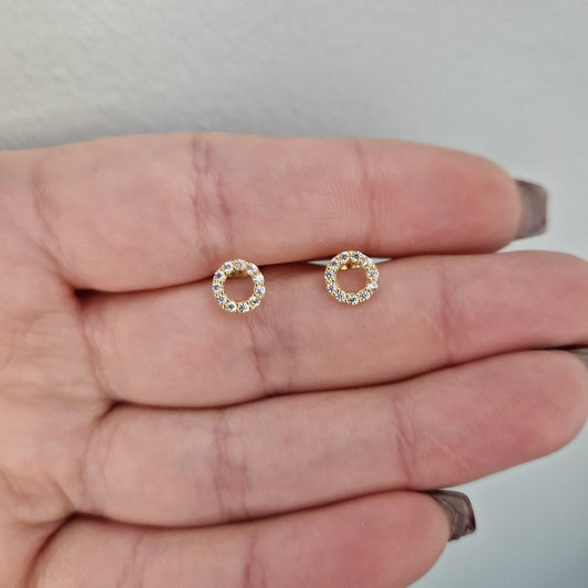 Örhängen ringar med stenar 18k guld