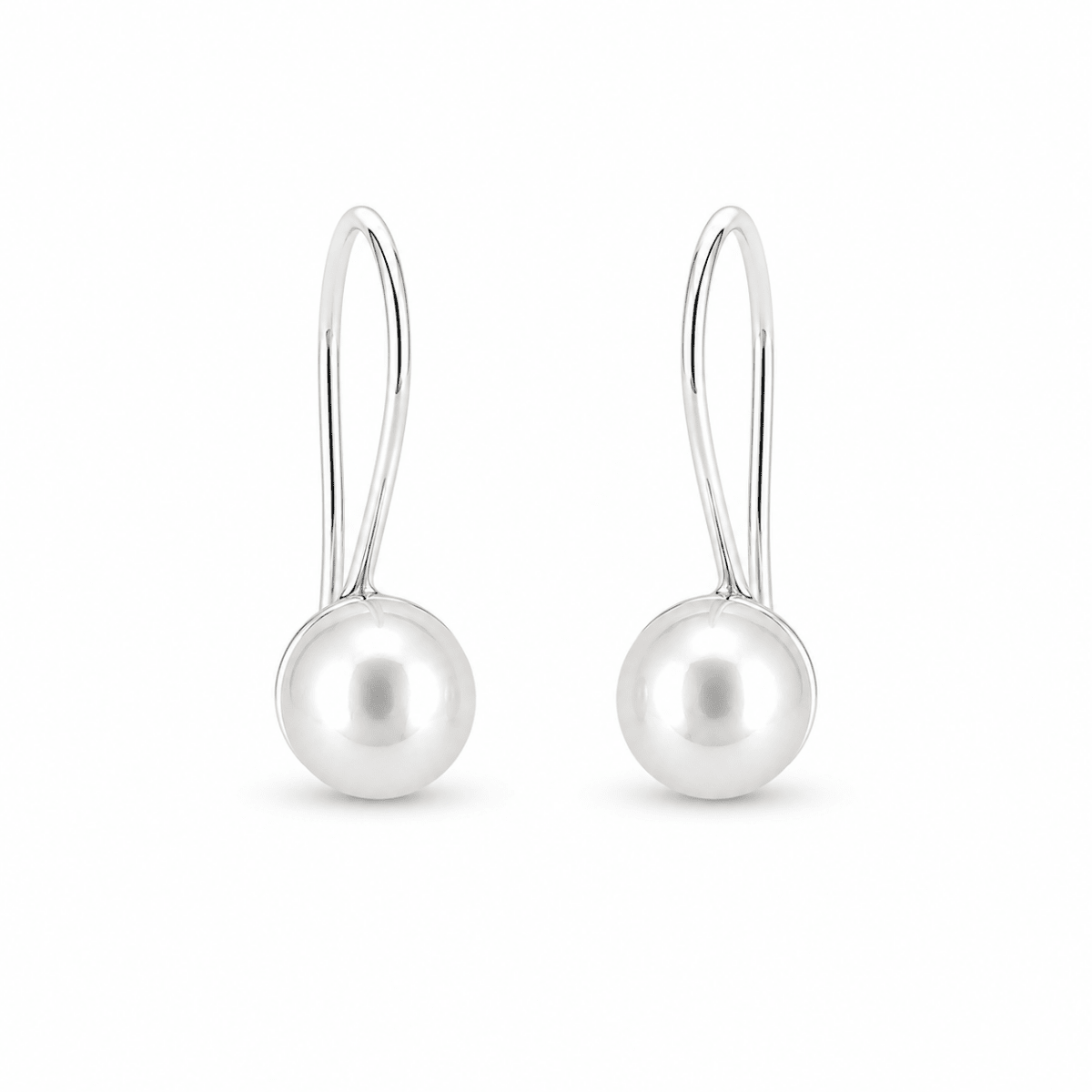 Pärlörhängen på krok i sterling silver