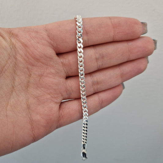 Pansar armband i äkta silver