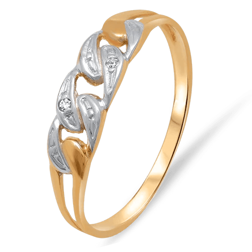 Ring Dorotea vitt & rött guld