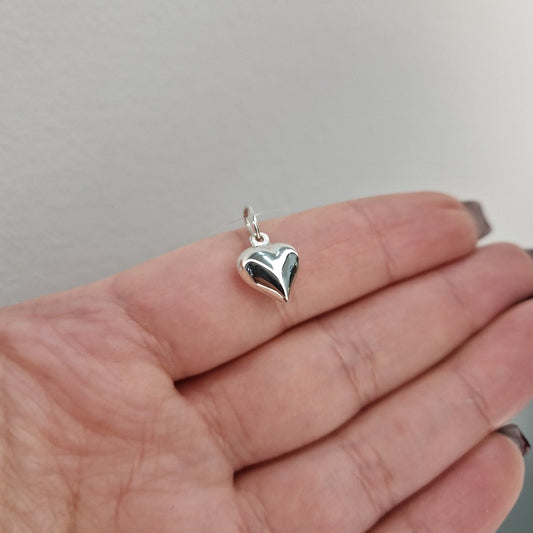 Silver hjärta kupad