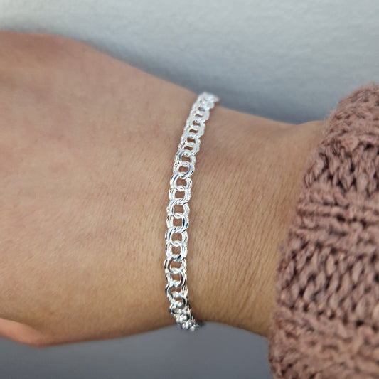 Bismarck armband i äkta silver