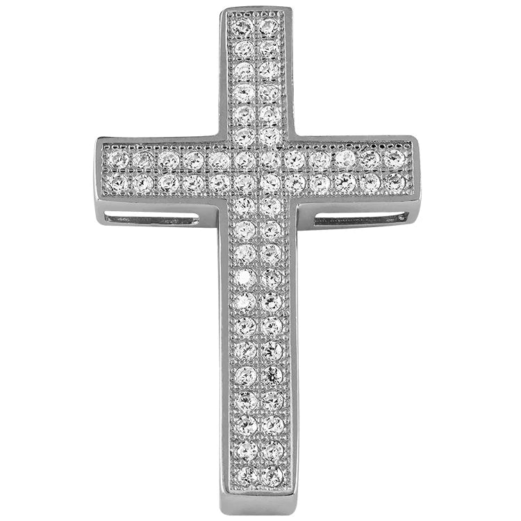 Silverhänge ett kors med småstenar