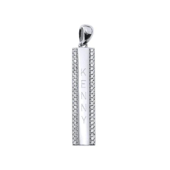 Stav med 2 rader stenar gravyr ingår