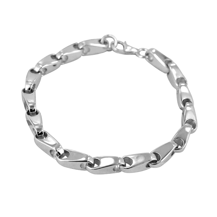 Stilrent massivt silverarmband