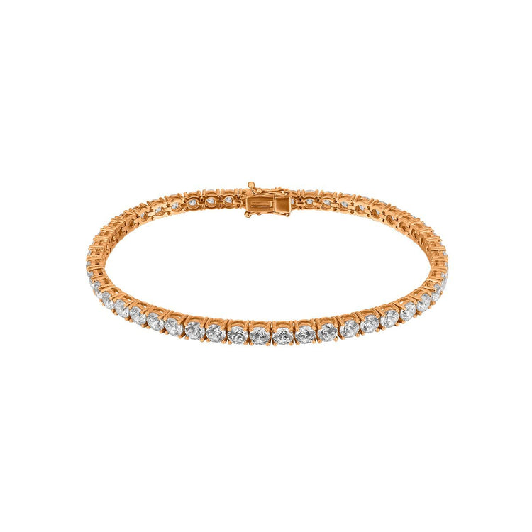 Tennis armband med kristaller 18k guld