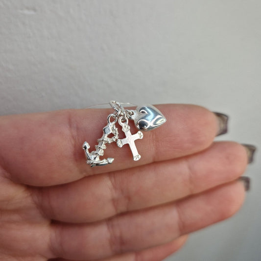 Tro Hopp Kärlek silver