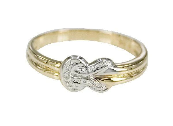 Tvåfärgad guldring med diamant