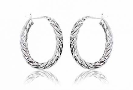 Vridna creoler i silver