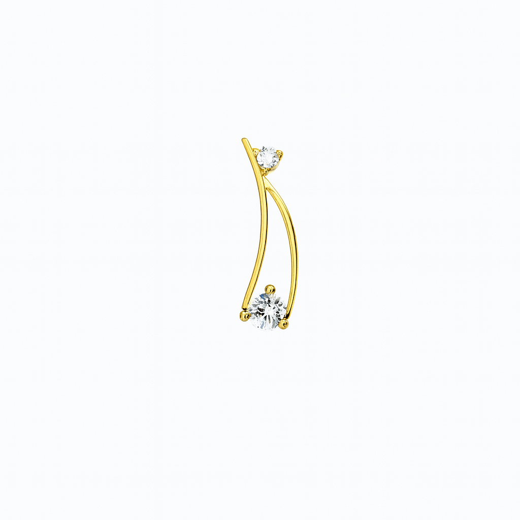 18k Guldhänge genombrutet med stenar