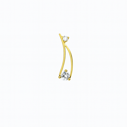 18k Guldhänge genombrutet med stenar