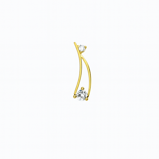 18k Guldhänge genombrutet med stenar