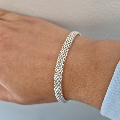  Exklusive oval silver armband