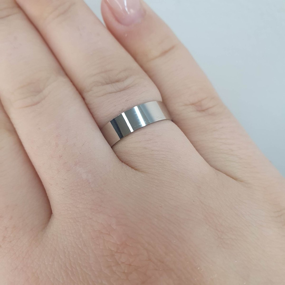 Förlovningsring 18k vitguld slät och blank