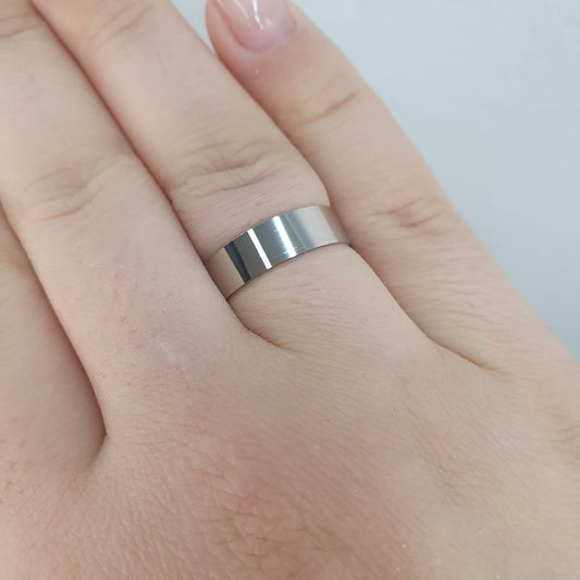 Förlovningsring 18k vitguld slät och blank