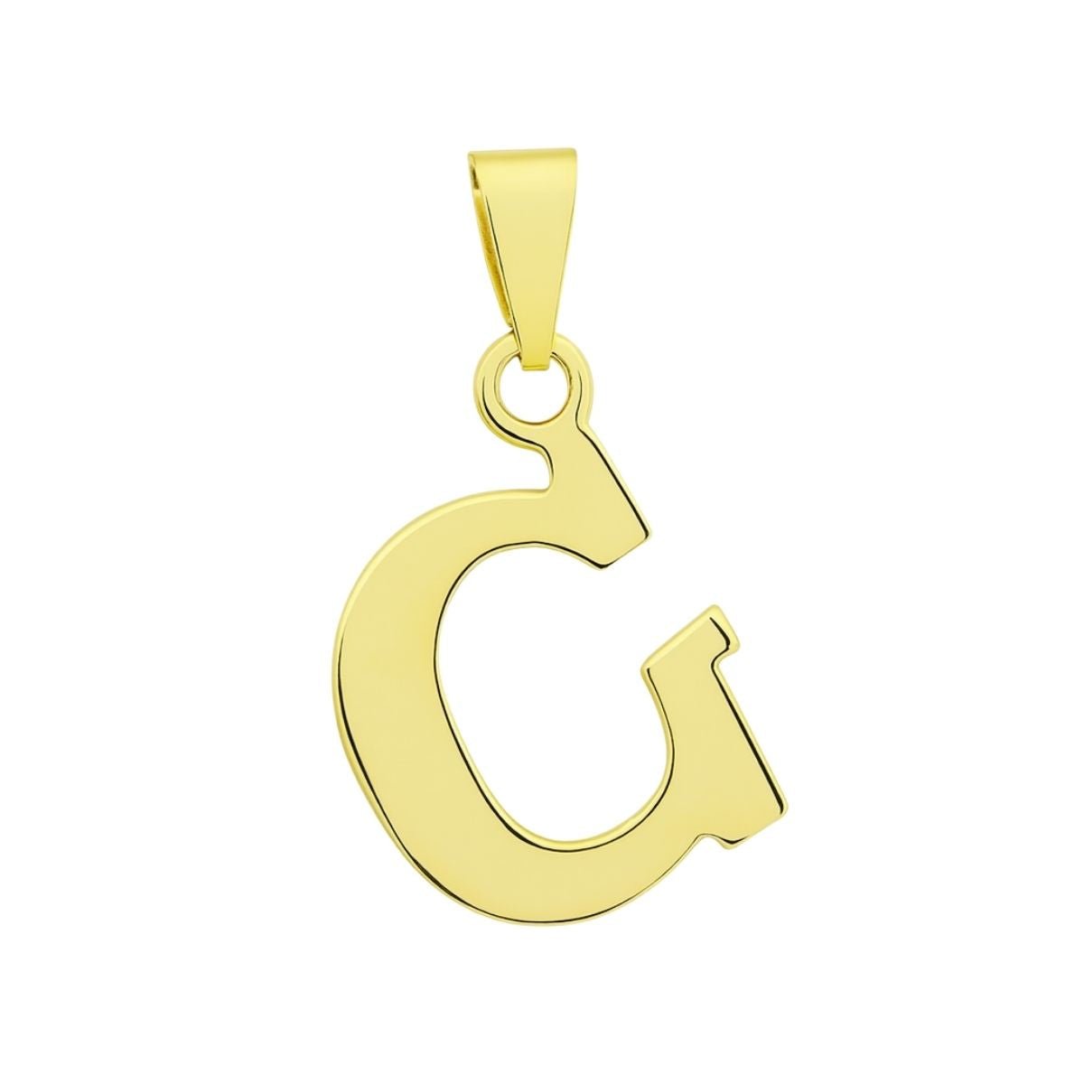 Hängsmycke bokstav 18k guld kursiv