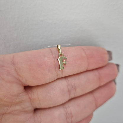 Hängsmycke bokstav F i 18k guld mindre