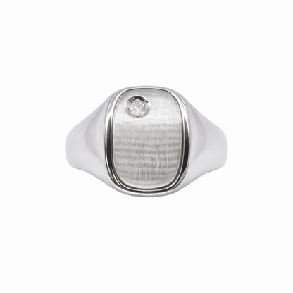 Klackring 18k vitguld med diamant 0,02ct