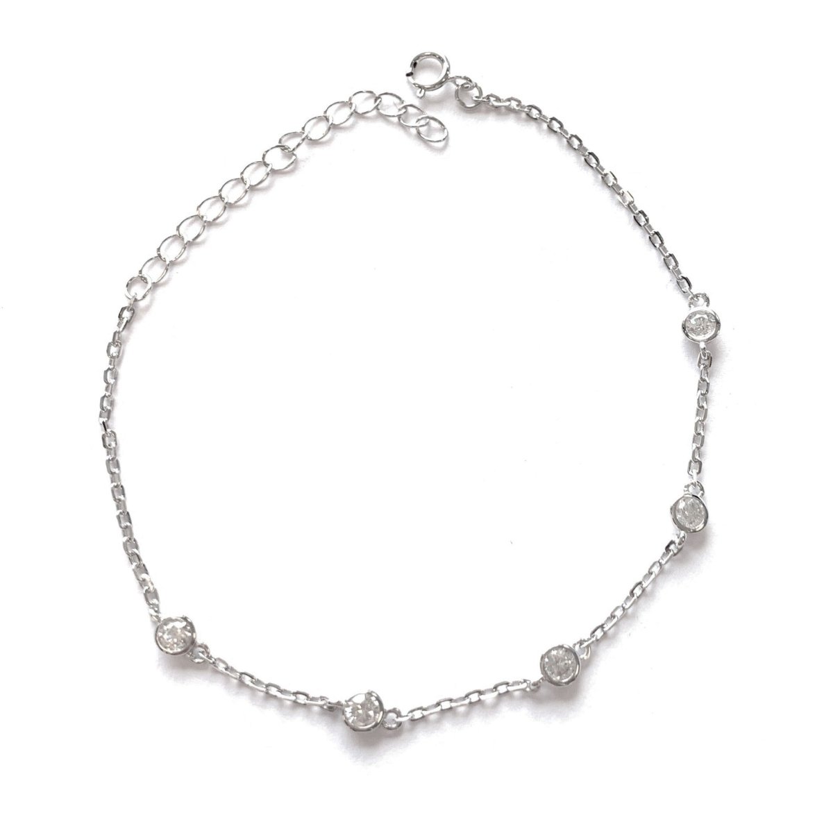 Sterling silver armband med kristaller