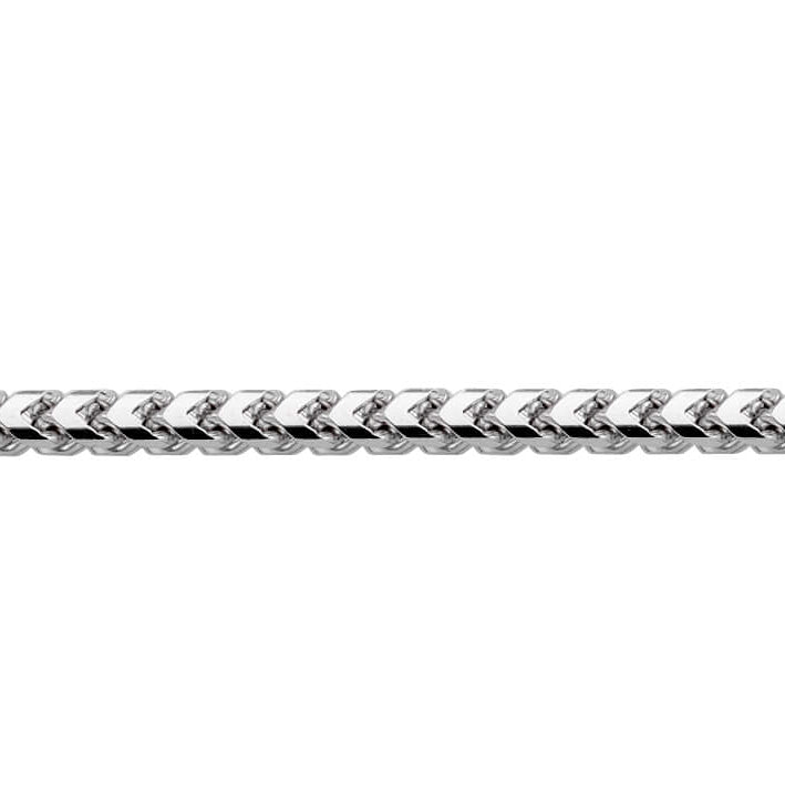 Halskedja Franco vitguld 18k