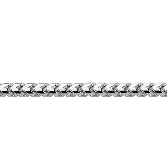 Halskedja Franco vitguld 18k