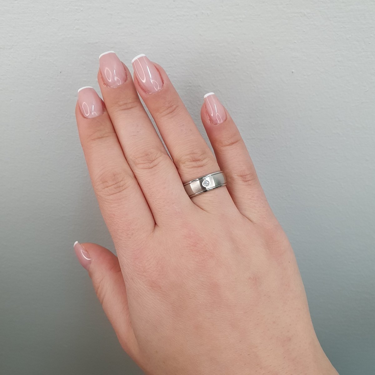 Förlovningsring matt i rostfritt stål