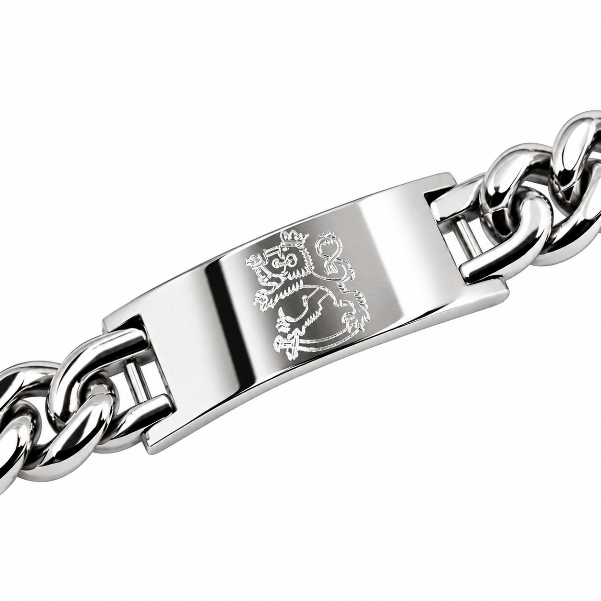 Armband Finska lejonet i rostfritt stål