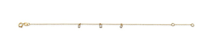 Armband i 18k guld med hängande stenar
