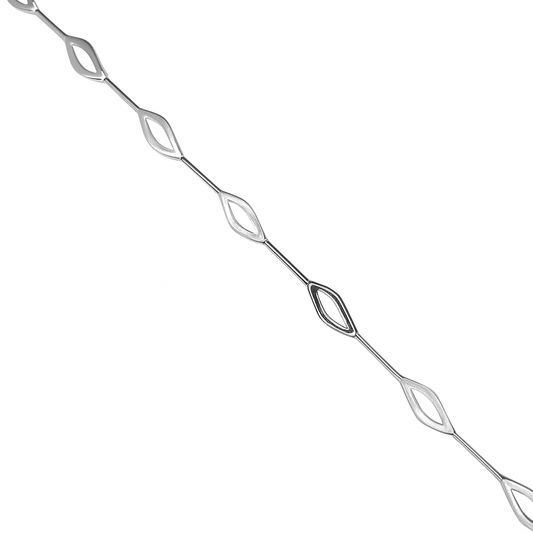 Armband ledat i 18k vitguld