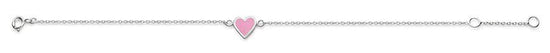 Armband med rosa hjärta