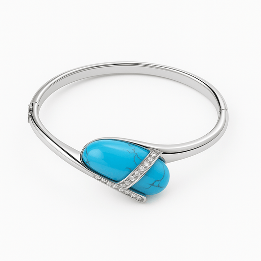 Armring med turkos & stenar