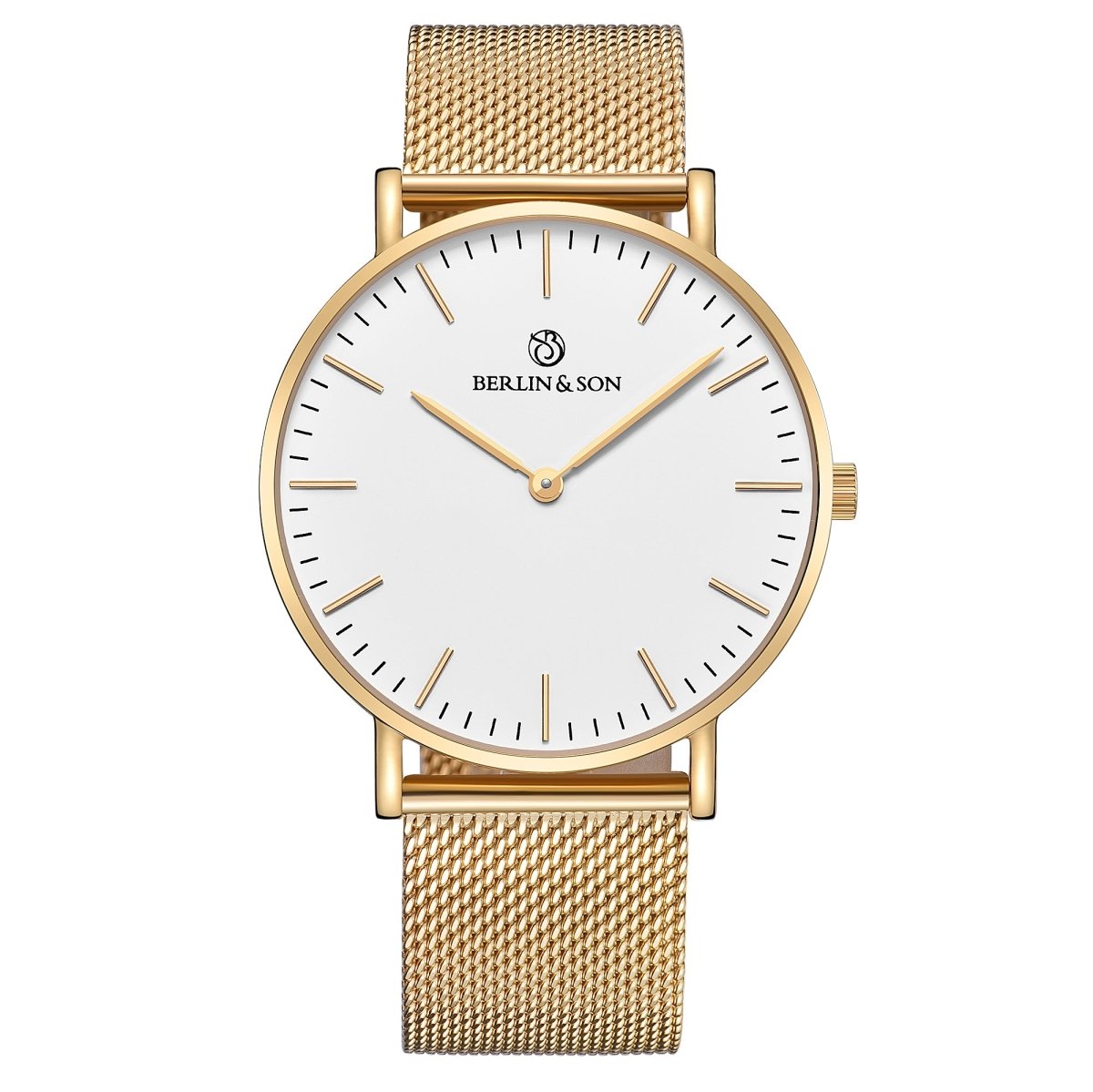 Berlin & Son - White & Gold Mesh 40mm