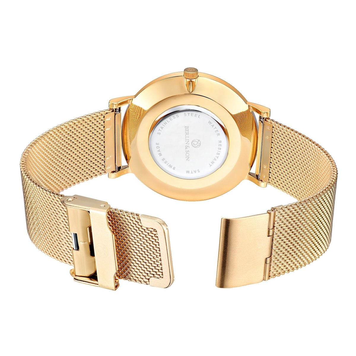 Berlin & Son - White & Gold Mesh 40mm