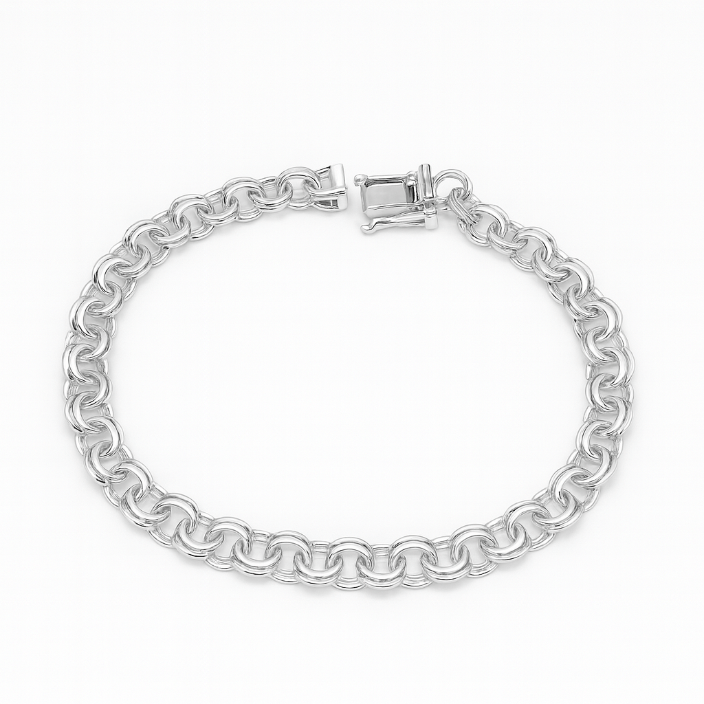 Bismarck armband i äkta silver med kistlås